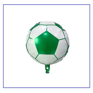 Sport Themafeest 18Inch Voetbalfolie Ballonnen Voor Wereldbeker Feestdecoratie Hete Verkoop Ronde Folie Helium Opblaasbare Ballonnen