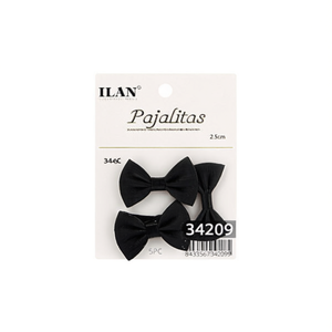 ILAN Bow Ties 3,5 cm x 2,5 cm Fermagli per capelli neri per donne e ragazze 5 pezzi Pajalitas - Product Image 1