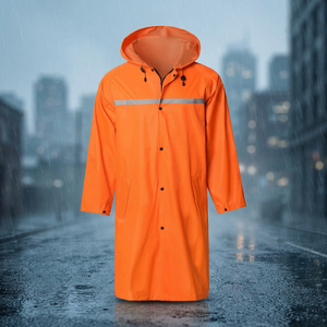 Impermeable, Cortavientos, Poncho de Lona, Chubasquero con Cierre de Cremallera, Delgado, Unisex, para Adultos, Chaqueta de Lluvia para Viajes al Aire Libre - Product Image 2