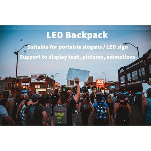 Smart Bluetooth LED <b>Backpack</b> With Colorful Display Panel Programmable Laptop Bag Black Large - Product Image 2