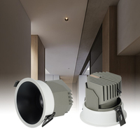 Plafonnier encastré LED gris moderne en aluminium COB 6W 12W 20W de haute qualité IP54 avec télécommande, CRI 90, garantie 3 ans