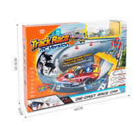 Set de Pista de Carreras de Autos RC de 2.4GHz, Autos de Carreras de Aleación Fundida a Presión a Escala 1:64 con 2 Autos a Control Remoto, Control por Aplicación, Regalo para Niños