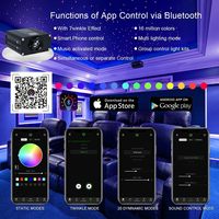 16W LED Sternenhimmel-Set, Funkelnde Schallaktivierte RGBW-Glasfaserbeleuchtung, APP-Fernbedienung, IP33-Zertifiziert, Deckendekoration