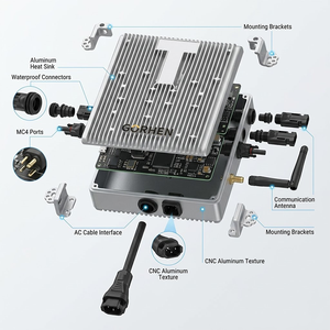 Micro-onduleur solaire pour balcon résidentiel, connecteur MC4, double entrée PV, surveillance à distance WiFi, micro-onduleur connecté au réseau - Product Image 5