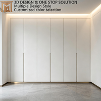 Armoire de chambre moderne haut de gamme en MDF, modulaire, écologique, avec étagères intégrées réglables à fermeture douce, du sol au plafond
