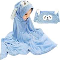 Ultra Soft Animal Design Hooded Towel Wrap Microfiber Hight Quality Hooded Kids Set Bath Towels
