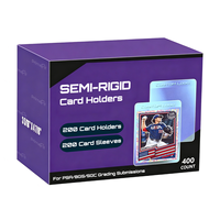 Protège-cartes semi-rigides en PVC Clarity avec fermeture à clip, tailles personnalisées, services d'impression de logo pour cartes de baseball - Votre marque