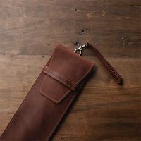 Sac à baguettes de batterie en cuir de vachette personnalisé, étui de rangement personnalisé, cadeau pour les batteurs