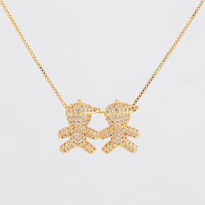 Collar Chapado en Oro de 18K para Niños y Niñas, Joyería de Moda Infantil al por Mayor - Product Image 3