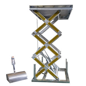 Elevador hidráulico Elevador de tijera eléctrico de acero inoxidable Elevador de carga de mesa de 3 toneladas - Product Image 1