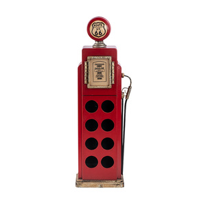 Pompa di benzina antica in legno porta vino decorazioni secchielli per ghiaccio vasche per bevande legno Vintage portaoggetti in vetro per vino - Product Image 1