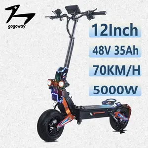 Tốt nhất off road xe tay ga điện cho người lớn 48V 35Ah 5000W có thể gập lại scooter điện trottinette electrique EU kho 70 km/h