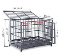 Vente directe d'usine, prix le plus bas, cages pour chiens, enclos métalliques, grandes cages pour chiens, matériaux en acier inoxydable avec roues