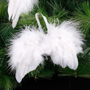 Ailes d'ange en plumes blanches, ornement pour sapin de Noël, 5cm-20cm, ailes décoratives suspendues pour décoration de fêtes - Product Image 1