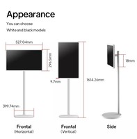 Monitor Portátil con Pantalla Táctil de 32 Pulgadas, NFC, Android 12, RK3588, Televisor Inteligente con Soporte de Pie para Oficina y Hogar