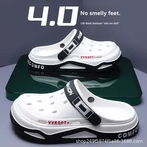 Sabots EVA à semelle épaisse, unisexe, toutes saisons, pour extérieur et plage, antidérapants, à bout fermé, couleurs variées, style jeune - Product Image 4