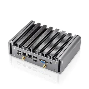 Fanless PC Core i3 i5 i7 4K 3 display Dual core DDR4 2*HD-MI VGA Dual LAN Wifi 4G Module win11 linux Industrial Fanless Mini PC