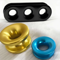 Anneau de récupération à faible friction en aluminium usiné CNC sur mesure pour palans de voiliers et de véhicules tout-terrain 7*5mm