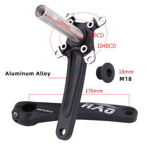 Pédalier de vélo de <span class=keywords><strong>montagne</strong></span> MEROCA en alliage d'aluminium 170 mm, 32/34/36/38T 104BCD, manivelle et plateaux de vélo - Product Image 4