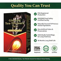 Tisane aux Dix Trésors de Ginseng Naturel en Sachets de 5g x 30 Boîtes – Plantes Séchées à Basse Température pour Infusion Herbal