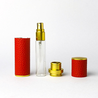 Nouveau style élégant flacon vaporisateur de parfum 5ml 10ml mini portable mignon en cuir verre sérigraphié écologique avec bouchon à vis