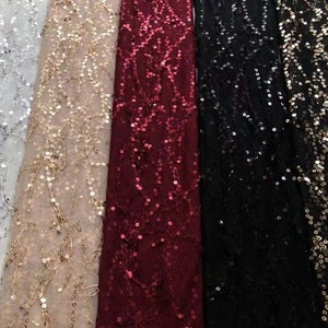 ผ้าลูกไม้ปักลายขนสัตว์ ประดับเลื่อม ตาข่าย ลูกปัด งานปัก สำหรับชุดแต่งงาน ขายตรงจากโรงงาน ผลิตจากเส้นใยไนลอน - Product Image 2