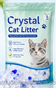 Litière pour chat en gel de silice bleu cristal, fabrication OEM, forte absorption d'humidité, vente en gros - Product Image 1