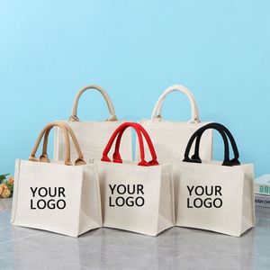 Sac fourre-tout en toile laminée vierge, directement de l'usine, avec poignée longue, personnalisable avec logo, imperméable, sans fermeture. - Product Image 1