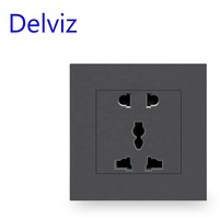 Prise murale Delviz 13A AC 110V ~ 250V, prise électrique standard britannique à 5 trous, prise murale universelle internationale