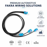 Kabel Koaksial Kustom 50 Ohm, Rangkaian Kabel Komunikasi Kecepatan Tinggi, Konektor Fakra Otomotif Biru, Kendaraan, PTFE/PVC
