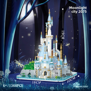 Serie <span class=keywords><strong>Città</strong></span> delle Fiabe Moonlight City Compatibile con Blocchi da Costruzione, Giocattolo Educativo per Bambini, Ornamento in Plastica ABS - Product Image 4
