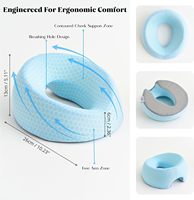 Oreillers en mousse pour le visage, coussin en mousse à mémoire de forme avec housse rafraîchissante amovible, pour la récupération après une chirurgie oculaire, spa, bronzage, dormeur sur le ventre