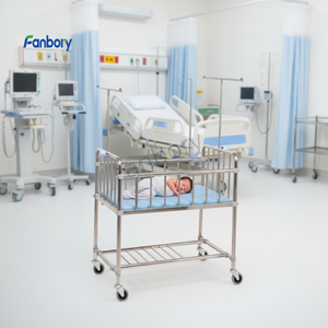 Kereta Bayi Pusat Pascapersalinan Fanbory, Tempat Tidur ICU Rumah Sakit, Tempat Tidur Bayi Baru Lahir, Logam ABS Manual ISO, Garansi 1 Tahun, Peralatan Perawatan Bayi - Product Image 4