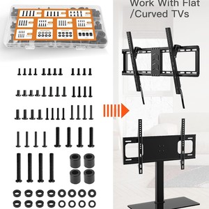 Tv Wall Mount Screws M4 M5 M6 M8 Black Carbon Steel Grade A 92pcs Set For Television - Product Image 2