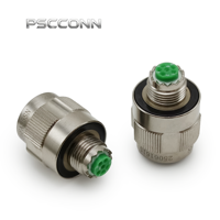 Connecteur électrique circulaire industriel PSCCONN série D38999 III J599 26FA35SN 33A 400V, 6 broches, avec contre-écrou, pour l'aviation