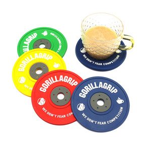 Wsnbwye personnalisé Coaster Silicone Barbell Coaster Pour Tasses Gym Cadeaux Promotionnels 29 sièges tasse coaster bus - Product Image 2