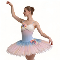 Tutu de danse élégant style fée, en tulle dégradé, pour compétitions et récitals – Tenue professionnelle de ballet et de valse