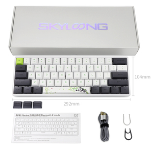 Skyloong-<span class=keywords><strong>Teclado</strong></span> mecánico GK61 <span class=keywords><strong>SK61</strong></span> PBT, periférico con cable Gateron, RGB, para videojuegos, PC, escritorio, portátil, juego USB, Original - Product Image 6