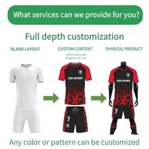 ईदी प्रिंटिंग लोगो फुटबॉल टीम सस्ते कस्टम खेल जर्सी पहनने वाली नई मॉडल नवीनतम फुटबॉल जर्सी - Product Image 2