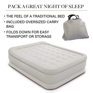 Materasso ad aria con pompa integrata a doppia altezza letto gonfiabile per campeggio, casa e portatile da viaggio resistente impermeabile - Product Image 5