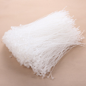 Attaches-câbles en plastique de 5 pouces avec boucle à clipser pour l'enfilage manuel et les étiquettes suspendues, couleur blanche, en résine - Product Image 3