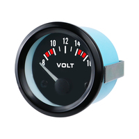 MrGauge 52MM Pengukur Tegangan Analog 8-16V Voltmeter Universal untuk Mobil Truk Kapal ATV UTV Kendaraan