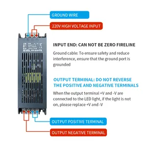 专业工厂12vdc 24vdc条形灯可调光智能24v超薄发光二极管驱动器60瓦防水Ip67电源