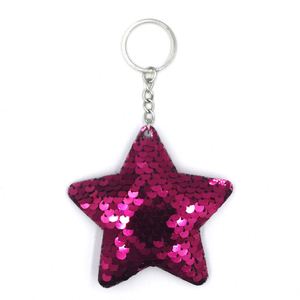 Sequin Keychain Cute Five-pointed <b>Star</b> Keychain Glitter Sequins <b>Key</b> Chain Gifts for Women Car Bag Pendant Accessories <b>Key</b> Ring - Product Image 3