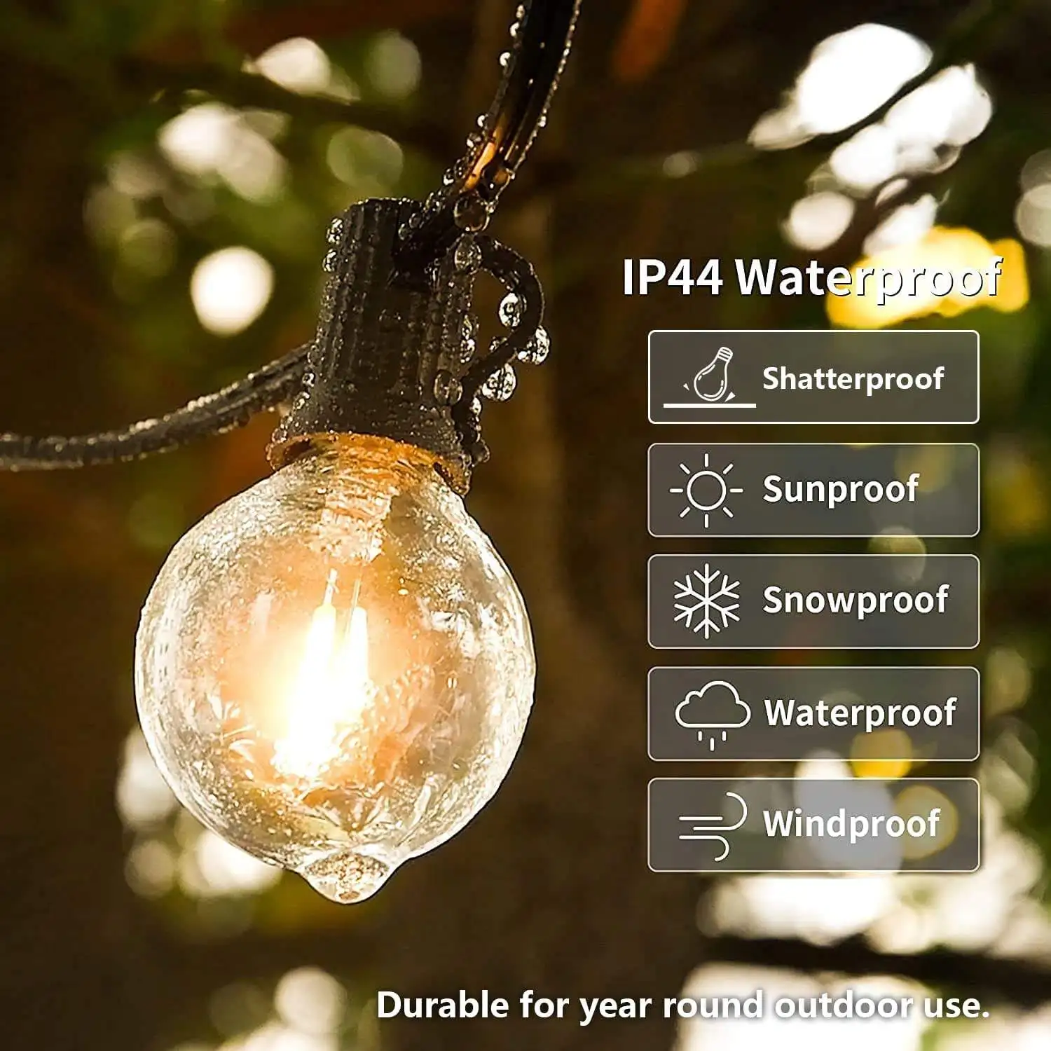 New High Quality Waterproof IP65 220V E27 Decorative LED Festoon String Light For Outdoor Lighting · image 6