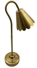 Minimalist Brass Desk Lamp With Adjustable Arm Warm White <b>LED</b> <b>Light</b> For Bedroom 2700K 25000hrs Lifespan - Product Image 3