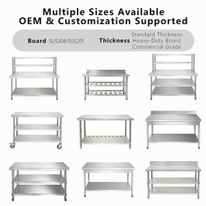 Premium Stainless Steel Work <strong>Table</strong> Restaurant <strong>Kitchen</strong> Use <strong>Prep</strong> <strong>Table</strong> Stainless Steel Preparation <strong>Table</strong> - Product Image 3