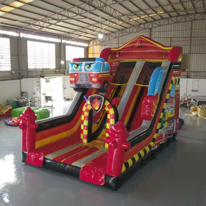 Château gonflable commercial d'extérieur avec toboggan, structure gonflable pour enfants, en PVC robuste, directement de l'usine - Product Image 1