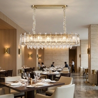 Lustre en cristal italien de luxe, lampe suspendue LED pour salon, chambre à coucher, bar, table à manger, décoration de la pièce