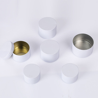 Vente en gros de contenants métalliques ronds sans soudure de 2 oz, 4 oz, 6 oz, 8 oz, en or rose, blanc, noir, personnalisables, avec couvercle, pour bougies